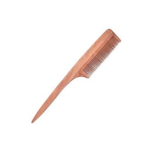 Generic Neem Wood Hair Comb, Eco-Friendly Anti-Dandruff Handcrafted(Pin Tail), Versatile for Curly and Wet Hair for Men and Women, Pack of 1, 24 CM, Brown