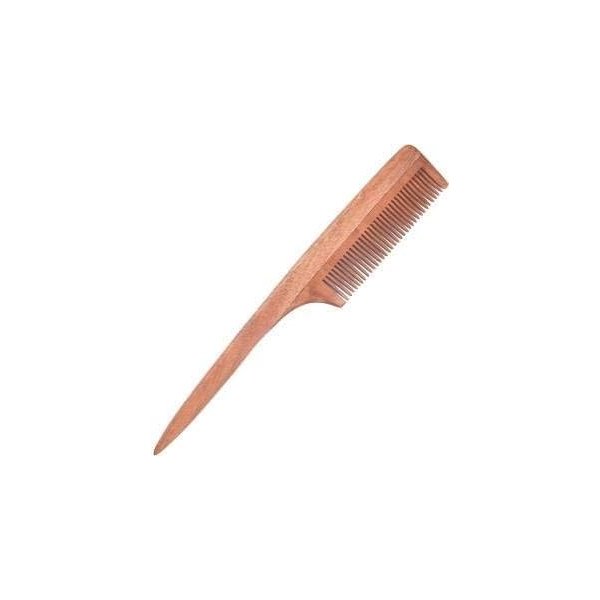 Generic Neem Wood Hair Comb, Eco-Friendly Anti-Dandruff Handcrafted(Pin Tail), Versatile for Curly and Wet Hair for Men and Women, Pack of 1, 24 CM, Brown