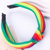 SeBneny Rainbow Headband Pride Month Headband for Women, Head Bopper Non Slip Wide Headband Rainbow Headbands Elastic Pride Non Slip Knotted Hair Hoop for Party Supplies Headwear 1PCS