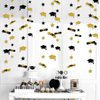 Graduation Decorations 2023 Graduation Hat Diploma Star Garland Banner Bunting Streamer Backdrop for Graduation Party Supplies Classroom Middle High School Grad Home Decor (Black Gold)