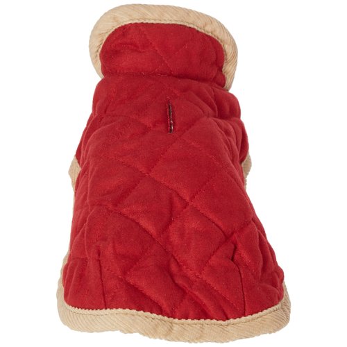 Dog Gone Smart Bed DGSWSBQ0806 Nanosuede Belly Quilted Dog Jacket, 8-Inch, Red
