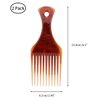 Beomeen Hair Pick Comb for Curly Hair, 2 Pack Smooth Afro Comb Lift Detangle Hair Comb Hair Picks for Men No Frizz Wide Tooth Comb Hair Styling Tool
