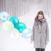 60 Pieces 12 Inch Agate Latex Balloons Confetti Balloons Colorful Balloons for Jungle Baby Shower Wedding Office Birthday Party Supplies (Aqua, Turquoise, Cyan, Mint Green)