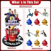 25pcs Soccer Themed Birthday Party Supplies Cupcake Toppers, Soccer Birthday Party Decorations, Soccer Cake Decorations, Cake Topper for Soccer Boys Birthday Party Decorations