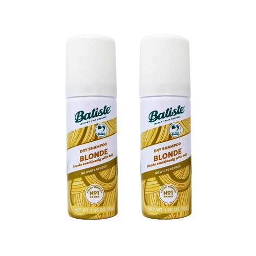 Batiste Instant Hair Refresh Dry Shampoo Blonde, Blends Seamlessly with Hair, No White Residue, Travel Size 1.06 oz (Pack of 2)