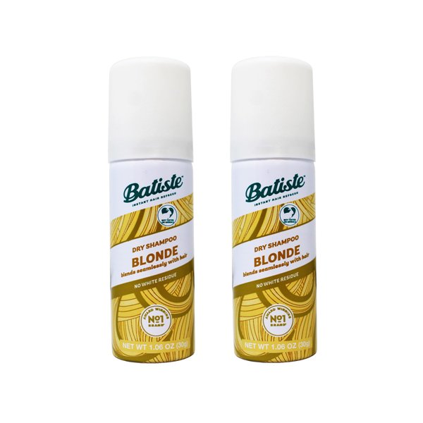 Batiste Instant Hair Refresh Dry Shampoo Blonde, Blends Seamlessly with Hair, No White Residue, Travel Size 1.06 oz (Pack of 2)