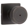 Kwikset 730PSKSQT-11P Pismo Knob with Square Rose Privacy Lock with 6AL Latch and RCS Strike Venetian Bronze Finish