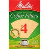 Melitta 4 Cone Coffee Filters, Unbleached Natural Brown, 100 Total Filters Count - Packaging May Vary