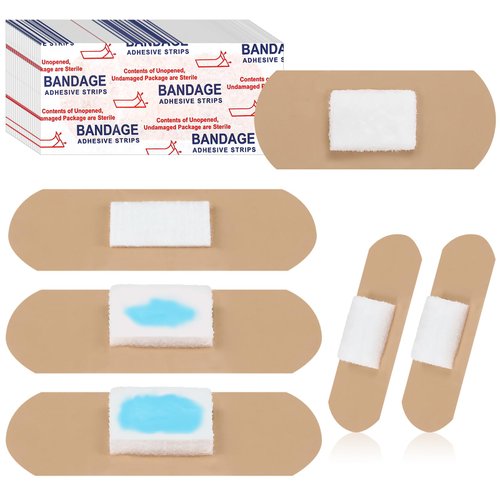 Geiserailie 100 Pcs Pressure Bandages XL for Dialysis Patients 2.83 x 1.18 Inch Pressure Adhesive Bandage Waterproof for Wound Care Absorbent Pad Thin Skin Seniors First Aid Essential