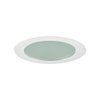 Jesco Lighting TM409WH 4-Inch Aperture Low Voltage Trim Recessed Light, Flat Frosted Glass for Shower, White Finish