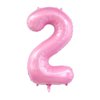 40 Inch Pink Number 2 Balloons With Mini Bow Balloons, 2nd Birthday Party Decorations for Girls, Pink Theme Party Supplies, Butterfly Party Decorations. (Pink 2)