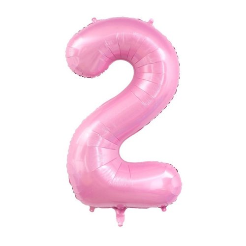 40 Inch Pink Number 2 Balloons With Mini Bow Balloons, 2nd Birthday Party Decorations for Girls, Pink Theme Party Supplies, Butterfly Party Decorations. (Pink 2)