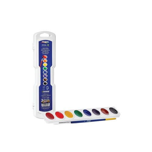 Prang Oval Pan Watercolor Paint Set, 8 Assorted Colors, 1 Count