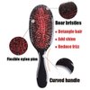 Boar Bristle Hair Brush Paddle Detangling Brush and Comb Set for Curly Fine Wavy Natural Tangled Hair, Anti-frizz Styling Hairbrush Comb for Women Men, Boar Nylon Bristle Cushioned Brush