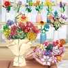YICHENZHAOXING Mini Bricks Artificial Flower Bouquet Building Sets，DIY Simulation Plant Series Creative Toys,Flower Building Set Magnolia 105PCS
