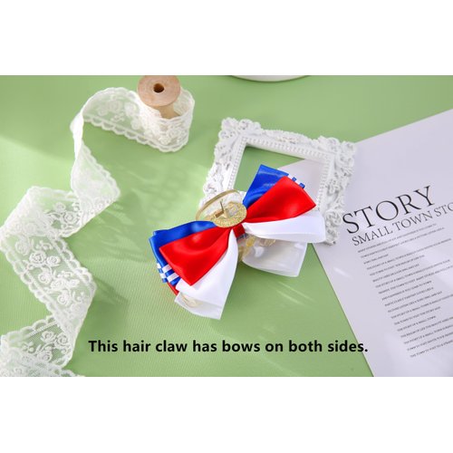 AACKS Moon Hair Bows Clips Moon Hair Acessories Moon Hair Claw Bowtie Moon Scout Wand Bow Hair Claw Clip