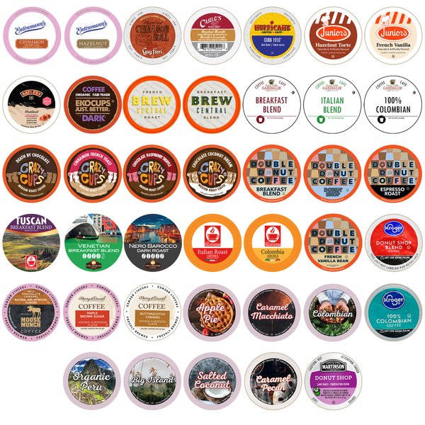 Coffee Variety Sampler, Including Dark Roast, Medium Roast, & Flavored Coffee Pods, Coffee Pods Variety Pack for Keurig K Cups Machines, Perfect Coffee Gift Set, 40 Count