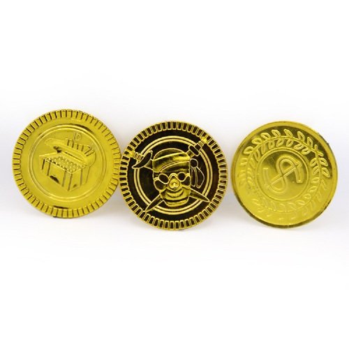 100Pcs Plastic Play Coins Gold Pirate Treasure Hunt Coins Toys for Kids Party Theme Props Decoration,Party Favor,Lucky Draw Games, Plastic Gold Coins Great for Kids, Toddlers, Teachers