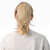DAYCEN Wavy Hair Claw Ponytail Extension, Clip In Medium Length Synthetic Wave Ponytails For Women Girls (Bleach Blonde)