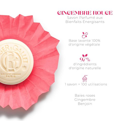 ROGER & GALLET | Body Wash & Body Soap for Women| Gingembre Rouge - Red Ginger 3.5 oz