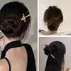 LELEVTXP 2 Pcs Girls Chopsticks Vintage Hair Sticks Hairpins Vintage Hair Accessories for Women Girls Long Hair (Golden)