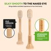 PONPACE Bamboo Toothbrush Heads Compatible with AquaSonic, Soft Castor-Oil Bristles, Biodegradable Toothbrush Replacement Heads, Eco-Friendly & Daily Cleaning