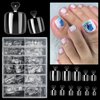 AddFavor 240pcs Toe Nail Tips Clear Soft Gel x Toenail Tips Full Cover Square Acrylic Artificial False Fake Toe Nails Tips for Salon and Home Foot Pedicure Manicure