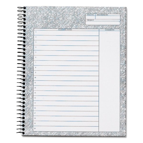 TOPS Docket Gold Project Planner Notebook, Side Wirebound, 8.5 x 6.75 Inches, 70 Sheets, White (63754)