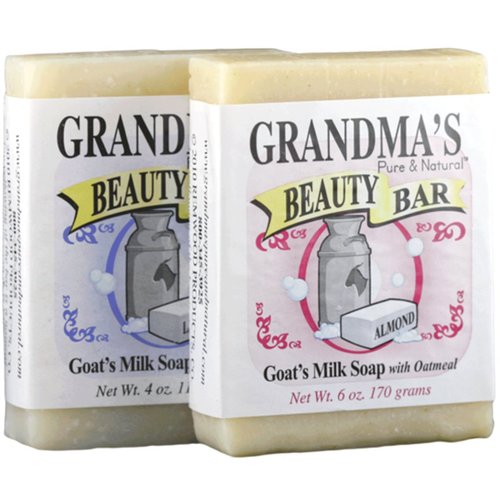 Grandma's Beauty Soap Bar - 4.0 oz Lavender Face & Body Wash with Moisturizing Goat's Milk & Soothing Oatmeal - 61127
