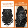 Yacurcur Body Wave Clip Ins Human Hair 8Pcs/Set 120 Gram Body Wave Clip in Hair Extensions 10A Brazilian Virgin Human Hair for Black Women Natural Black Color 16 Inch