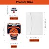 REWIDPARTY Basketball Party Invitations with Envelopes & Stickers（Set of 15） Basketball Birthday Party Shaped Fill-in Invitations Basketball Game Invite Card Basketball Party Supplies for Kids Adults