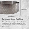 de Buyer Perforated Round Tart Ring - 4” Diameter, 1.4” Height - Perfect for Baking Beautifully Crisp Tarts - Easy to Use & Clean - Made in France
