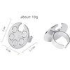 Silver Metal Mini Manicure Palette, Paint Palette Finger Rings, Wearable Metal Nail Art Polish Holder Palette Finger Ring, Gel Polish Mixing Tray Nail Art Tools Makeup Palettes