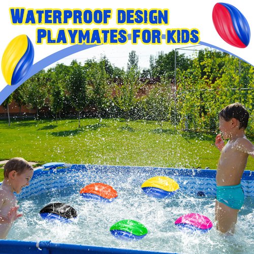 Jerify 12 Pcs Mini Footballs for Kids Spiral Foam Football Bulk 5 Inch Soft Small Waterproof Foam Football Sports Birthday Toddler Football for Indoor and Outdoor Game (Bright Color)