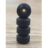 LEEFAI Pro Fingerboard 75d Urethane Wheels -Black Mini Finger Skateboard Bearing Wheel Handmade Polyurethane Material -Size -7.8 * 4.8mm
