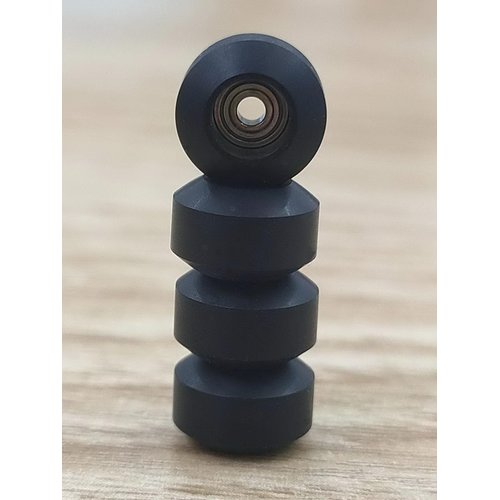 LEEFAI Pro Fingerboard 75d Urethane Wheels -Black Mini Finger Skateboard Bearing Wheel Handmade Polyurethane Material -Size -7.8 * 4.8mm