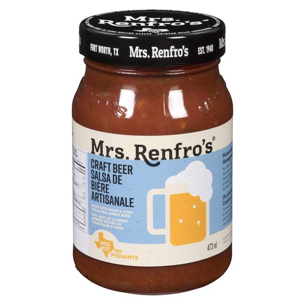 Mrs Renfro Salsa Texas Rd Craft Beer, 16 oz