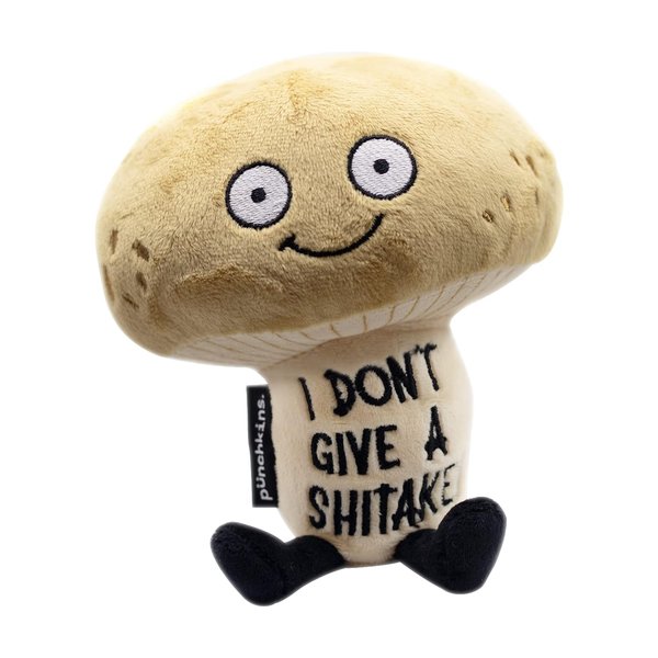 Punchkins Mushroom Plushie, Funny Meme Gag Gift, Comical Plush Collectible, Stocking Stuffer Present, Great for Emotional Support, Fun Desk Accessory, Weighted Base for Display