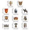 22 Pcs Medieval Knight Birthday Decorations Medieval Hanging Swirls Knight Crown Stone Wall Medieval Party Decorations Spiral Renaissance Decor Castle Decorations for Medieval Themed Party Supplies