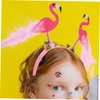 Yardenfun Flamingo Headband Pink Hair Accessories Pink Party Supplies Hawaiian Hair Accessories Tropical Headbands Flamingo Head Band Pink Flamingo Headband Summer Party Supply Party Props