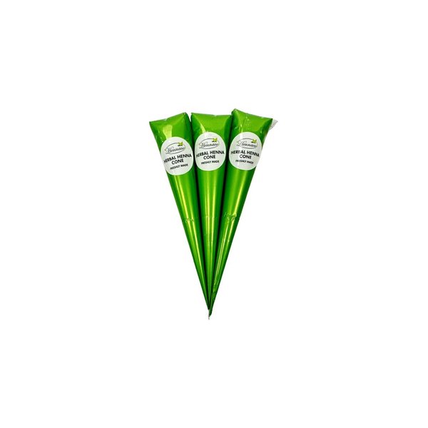 Hennaco Herbal Hair Henna Cones, Natural & Pure Henna Cones, Hair Dye Cones, Henna Hair Coloring Cones (3 Pack)