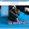 Saferly Heart Tattoo Ink Caps Cups with Base for Tattoo, Tattooing, Disposable Pigment Holder, Microblading Tattoo Supplies, Small, Bag of 500, Pink