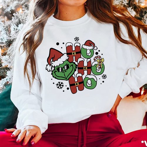 9 Pcs Christmas Iron on Decals Transfer Heat Transfer Design Sticker Iron on Vinyl Patches,Cartoon Christmas Grinch HTV Iron on Transfer Paper for Clothing Hat Pillow Backpack DIY Craft Supplies