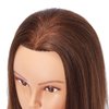 Hairlink 20-22'' Mannequin Head With Human Hair Styling Training Head Dolls for Cosmetology Manikin Maniquins Practice Head with Stand (6611LB0414H)
