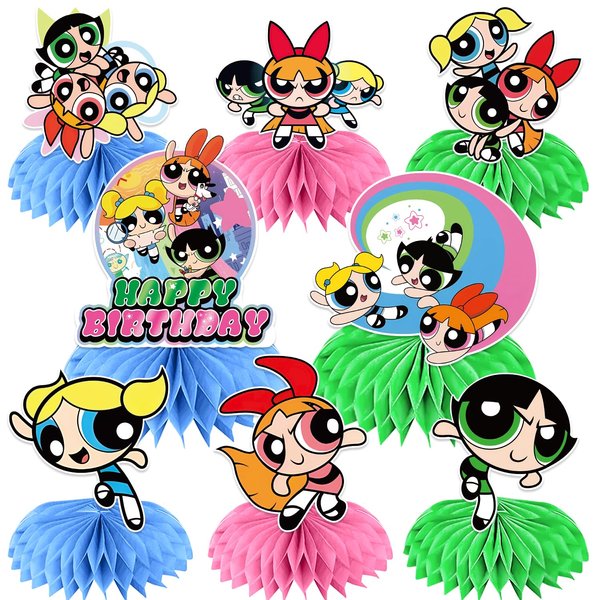 8Pcs Movie Girls Birthday Decorations Honeycomb Centerpieces, 3D NO-DIY Movie Girls Birthday Party Decorations Centerpiece, Movie Girls Party Decorations for Table Decorations Party