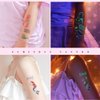Ooopsiun Luminous Mermaid Temporary Tattoos for Girls - 12 Sheets Glow in The Dark Mermaid Stickers Party Favors Decorations for Kids Girls