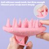 URTHEONE Scalp Massager Shampoo Brush for Hair Growth,Soft Silicone Scalp Scrubber Shower Brush for Women Men Kids Stress Relax&Scalp Exfoliator,Scalp Scrubber for Dandruff Removal (Pink)