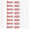 Conggluuo Senior 2025 sash,senior sashes class of 2025 senior sash White sash with Red Glitter graduation sash for Graduation Party Supplies 8 Pack senior sashes White Red 8pcs