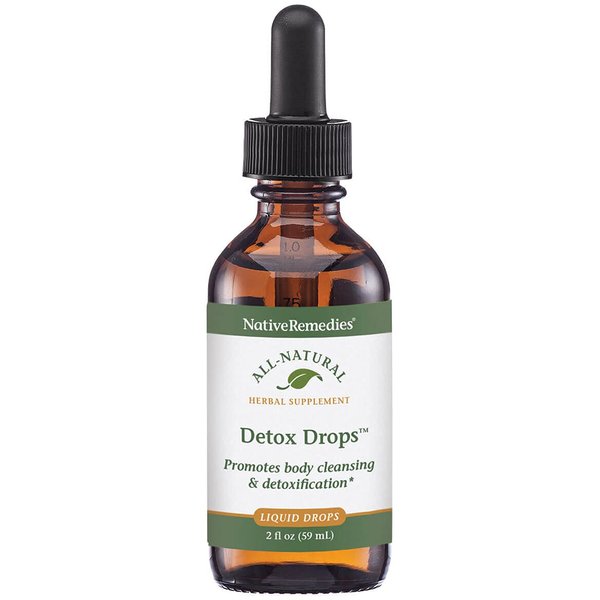 Native Remedies Detox Drops - All Natural Herbal Supplement Promotes Systemic Body Cleansing, Toxin Release and Liver Function and Detoxification - 59 mL