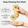 Gold Foil Peel-Off Mask, 98.4% Gold Peel Off Face Mask Anti-Wrinkle, Anti-Aging Golden Exfoliating Mask, Blackhead Remover Mask for Moisturizing Deep Cleansing(2PCS)